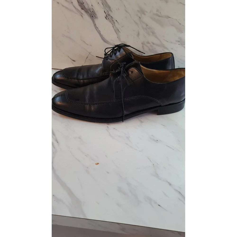 NORDSTROM Bologna Men's Black Leather Split Toe Oxford @100 Shoes Sz 13‎ Italy
